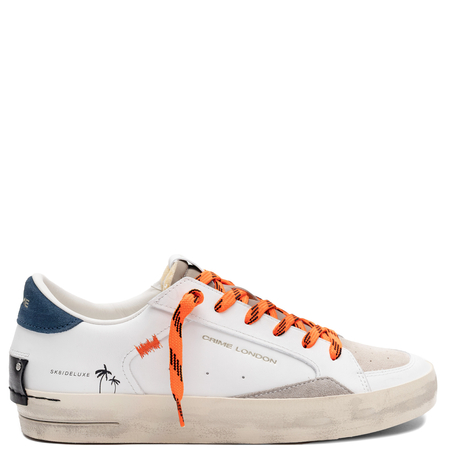 Crime London SK8 Deluxe Men's Leather Sneakers White 19100PP8.10