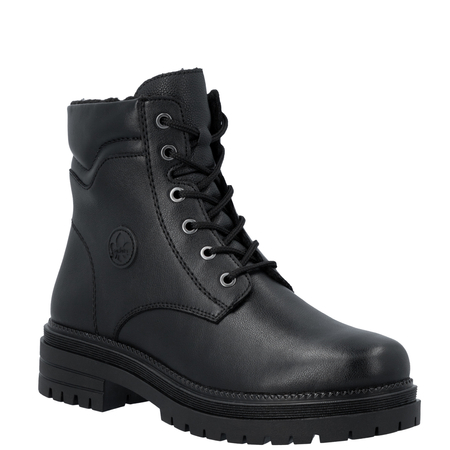 Rieker Women Insulated Lace-Up Platform Ankle Boots Black Y3103-00-BLK