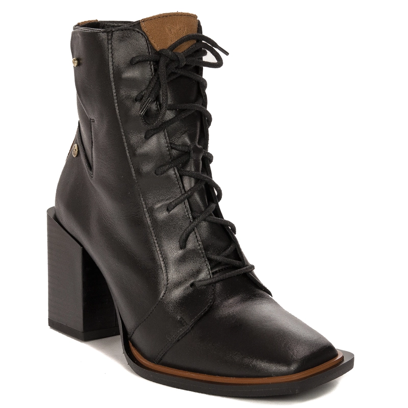 Maciejka Black Women's Lace-Up Boots