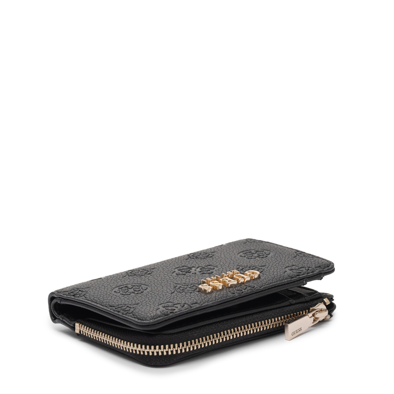 Guess Portfel Damski Elegancki Klasyczny Czarny PD2222156-BLACK LOGO