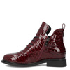 Filippo Patent Leather Croc-Embossed Ankle Boots Side-Zip Bordeaux DBT723925BG