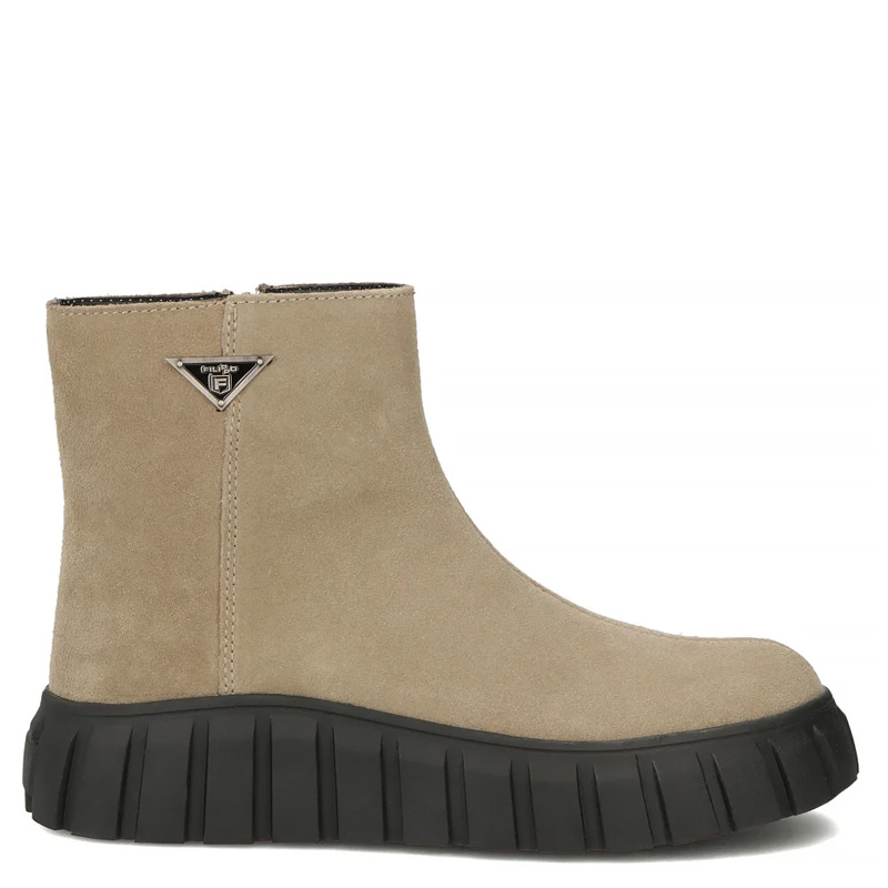 Filippo Suede Ankle Boots Platform Side-Zip Brown DBT6301-25-TP