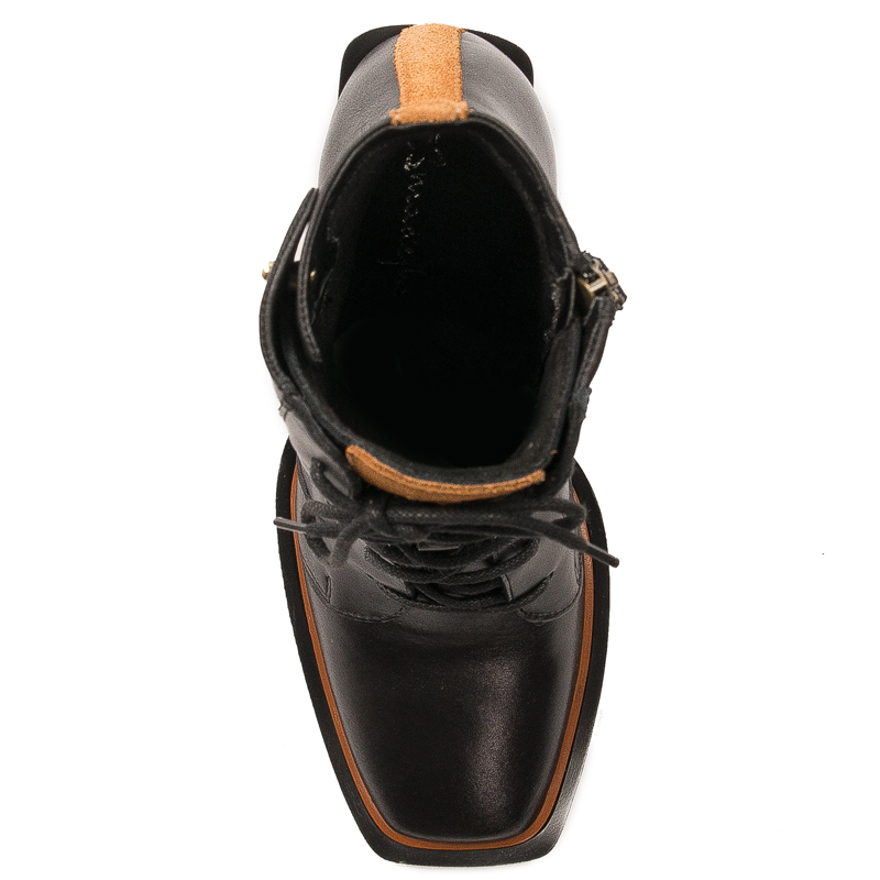 Maciejka Black Women's Lace-Up Boots