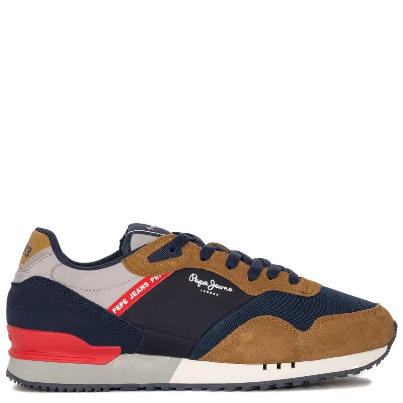 Pepe Jeans Sneakersy buty męskie London One Basic M Cognac
