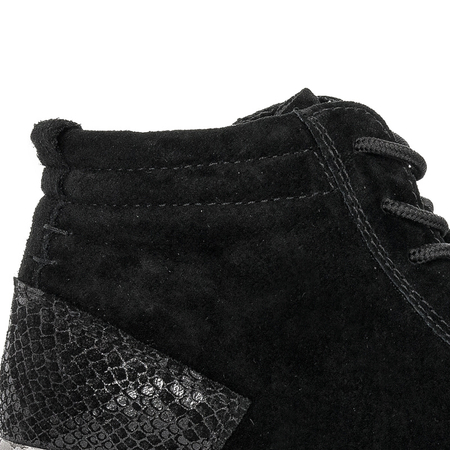 Botki Filippo DBT1504-21 BK skórzane Black Czarne