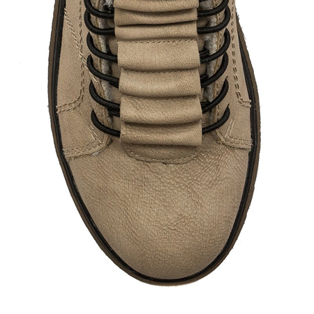 Rieker Y3420-60 Beige Lace-up Boots