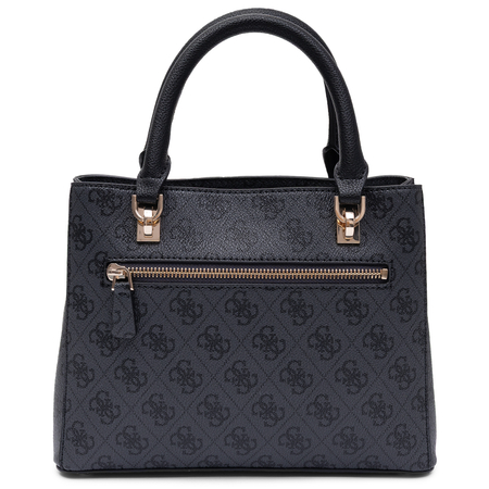 Guess Women's Quilted Monogram Handbag Elegant Satchel HWBG9672050-COAL
