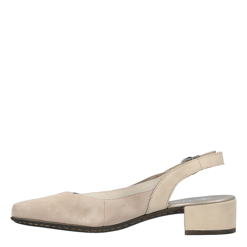 Rieker Women's Leather Shoes Beige 47063-60 