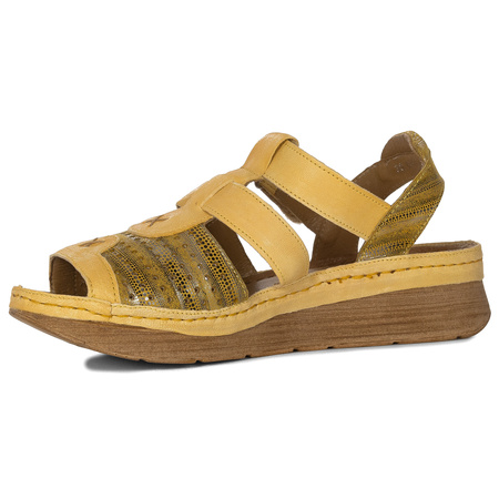Maciejka Women's Leather Sandals Yellow