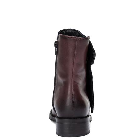 Maciejka Suede-Flap Ankle Boots Decorative Buttons Bordeaux H7172-23/00-7