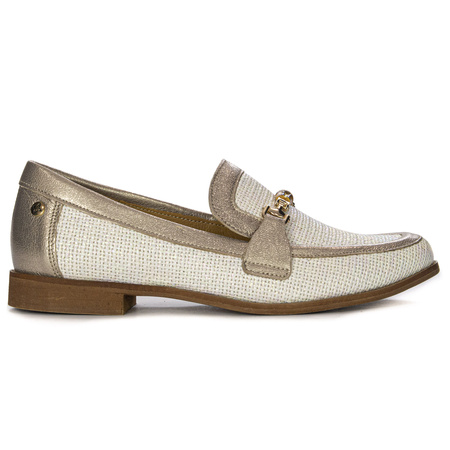 Maciejka Women's gold lords leather low shoes 06442-25/00-1