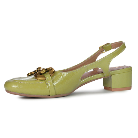 Maciejka Women's Pistachio Pattented Leather Pumps