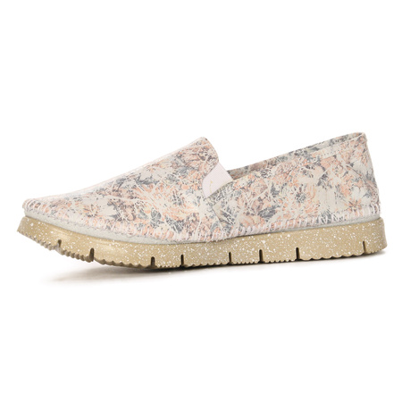 Maciejka Women's Leather Half Shoes Pastel Flowers