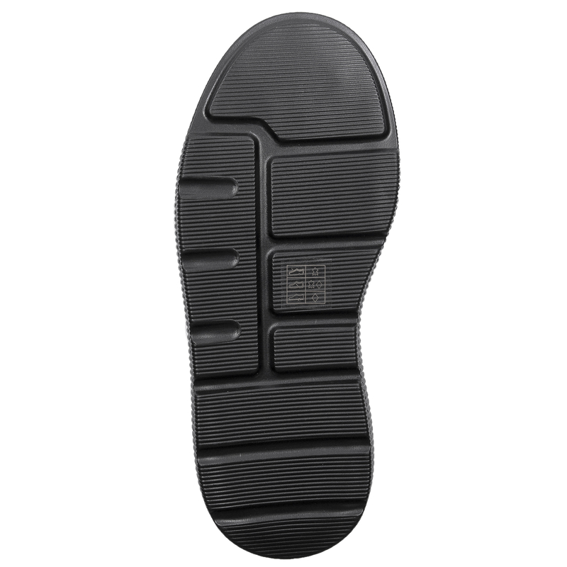Filippo Sneakersy damskie skórzane na platformie czarne