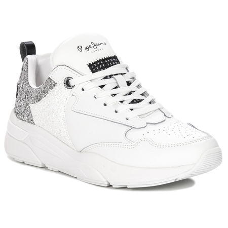 Pepe Jeans White Arrow Glam Sneakers