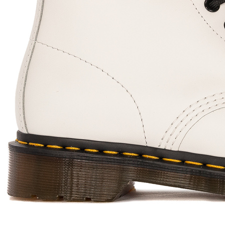 Dr. Martens Botki glany damskie skórzane 1460 White