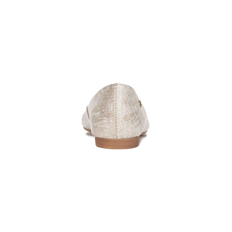 Maciejka Women's Leather White and Gold Ballerinas