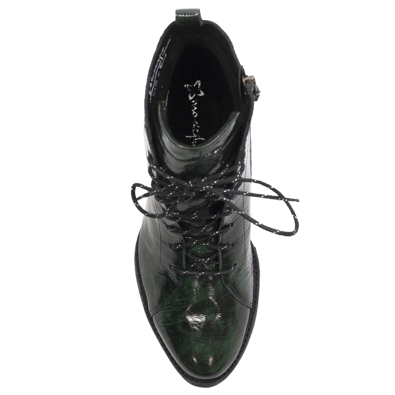 Maciejka Women's Green Pattented Leather Boots