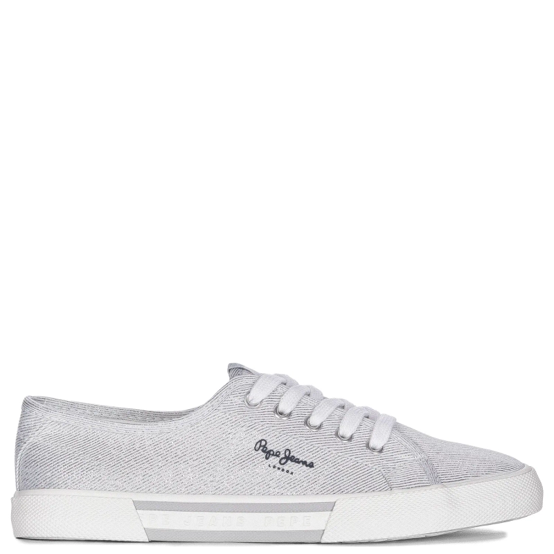 Pepe Jeans Brady Party W Silver Trainers