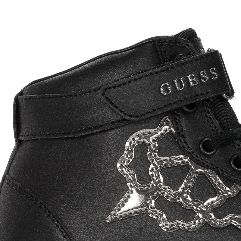 Guess Sneakersy damskie na platformie Vyves Black czarne