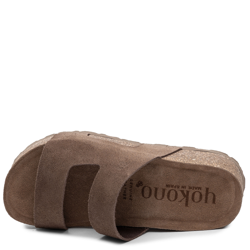Yokono Wiwi Platform Slides Leather Brown WIWI-260-SER-LODO