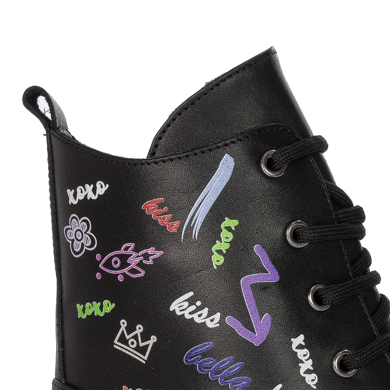 Black Venezia Black leather boots