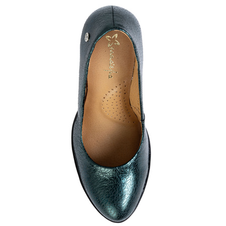 Maciejka Patent Leather Platform Pumps Metallic Green 2629W-03-00-1