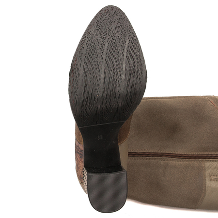 Maciejka 05640-10/00-3 Dark Beige Knee-High Boots
