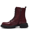Sokolski Insulated Leather Combat Boots Chunky Platform Burgundy TS-Z25-297-BURGND