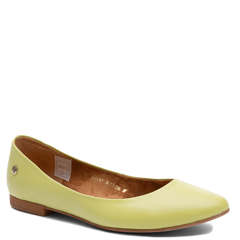 Maciejka Leather Almond Toe Ballerinas Flat Green 4100W-13/00-8
