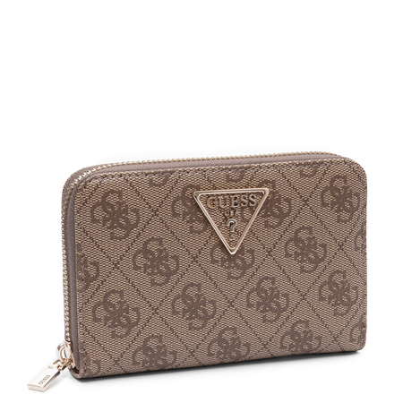 Guess Elegancki Zapinany Na Zamek Portfel Damski Beżowy SWSG7459140-LATTE