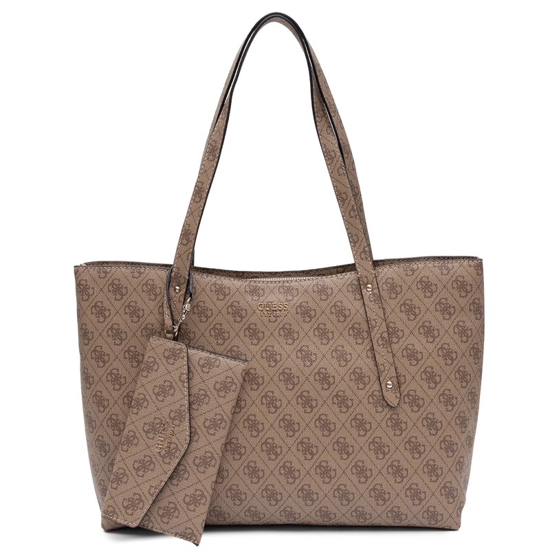 Guess Abey Classic Women's Tote Bag Large A4 With Pouch Beige HWLG9648240-BEIGE