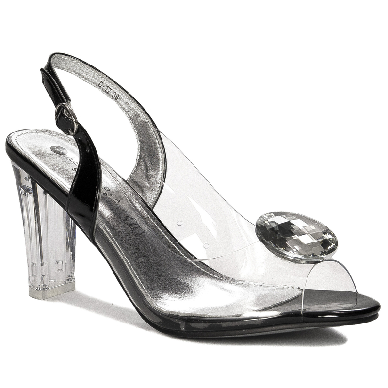 Sca'viola Women's On A High Heel Black Sandals