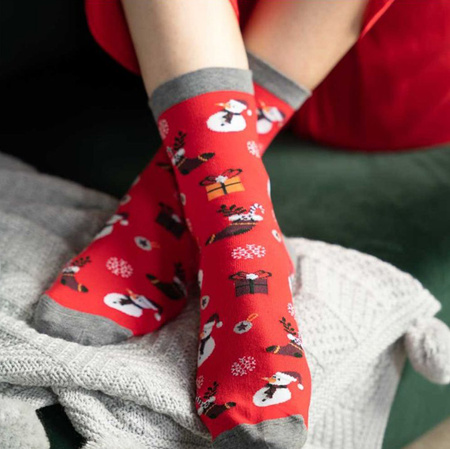 Steven 136 Special Edition Red / Snowman Socks