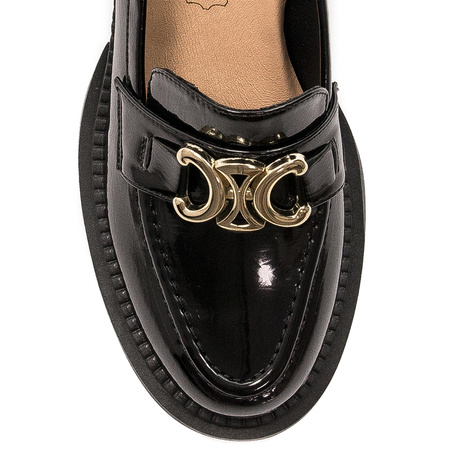 S.Barski Women's shoes on the platform black lacquer
