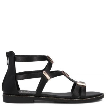 Black Filippo Striped Sandals