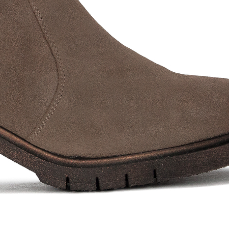 Maciejka Light Brown Women's Velor Boots