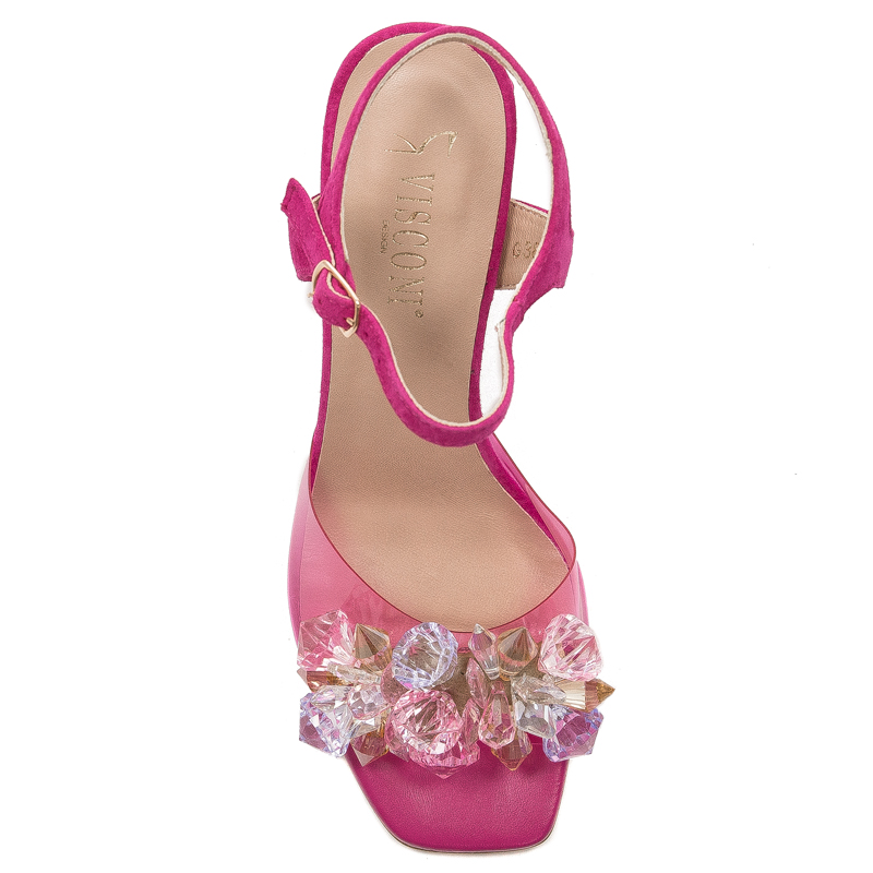 Visconi Women's leather Fuchsia Sandals