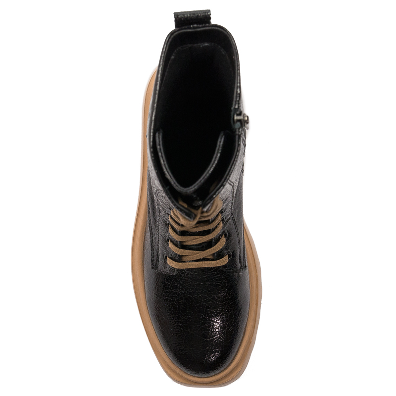 Black Venezia Black patent leather boots