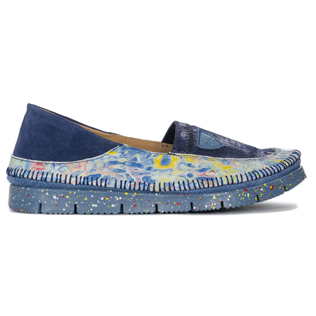 Maciejka Navy Flat Shoes