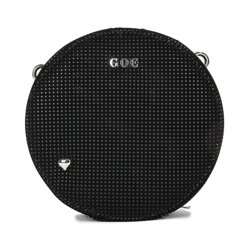 GOE Women's small round messenger bag Black