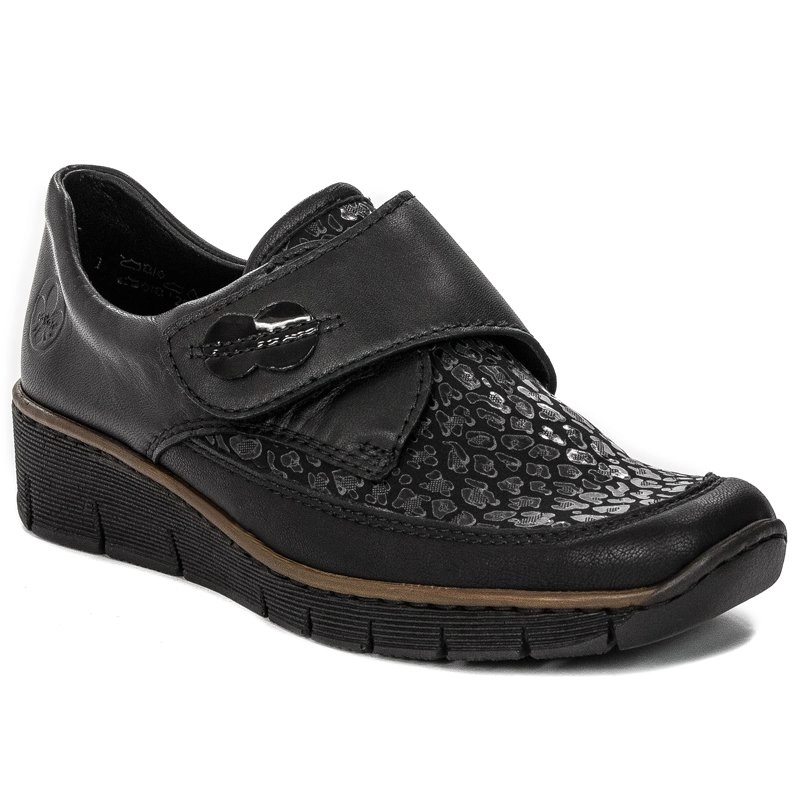 Rieker 537C0-00 Black Flat Shoes