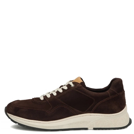 Filippo Skórzane Sneakersy Męskie Na Kremowej Podeszwie Ciemnobrązowe MP8275-26-D-BR