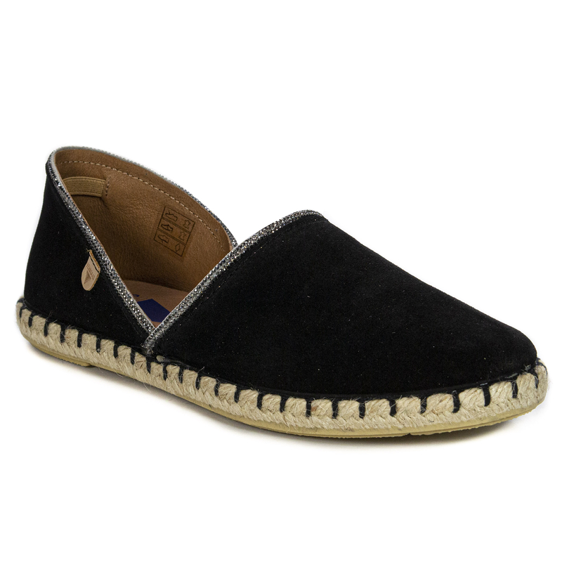 Verbenas Espadryle damskie Carmen Strass Negro czarny