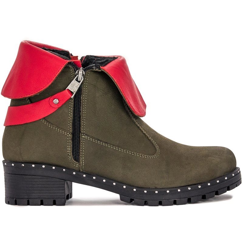 Botki Artiker 45C0919 damskie ocieplane Zielone