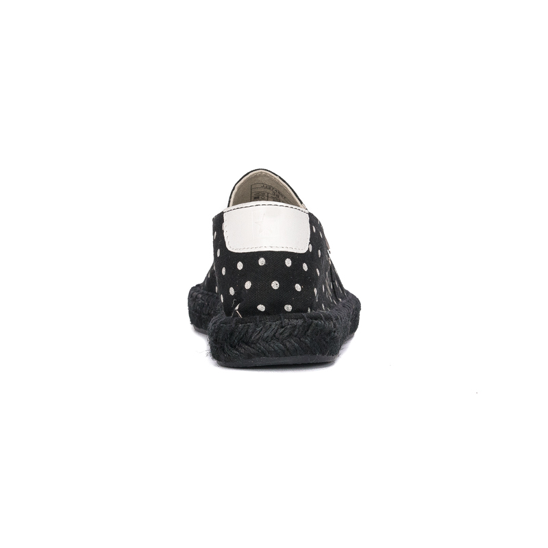 Big Star Espadryle damskie w kropki Black Czarne