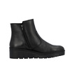Rieker Botki Damskie X9165-01-BLACK Czarne - Ocieplane Buty na Jesień i Zimę