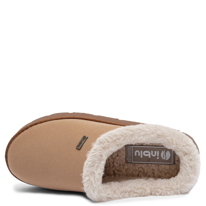 Inblu Comfortable Warm Platform Slippers Beige DR000004-CAMEL