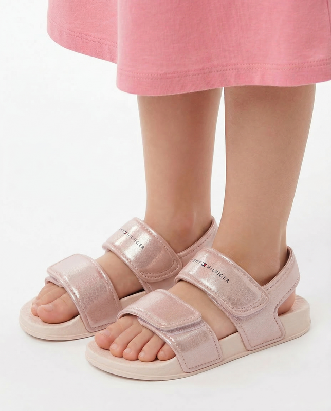 Tommy Hilfiger Sandały Dziecięce Dziewczęce Pudrowy Róż T1AF-34317-PINK