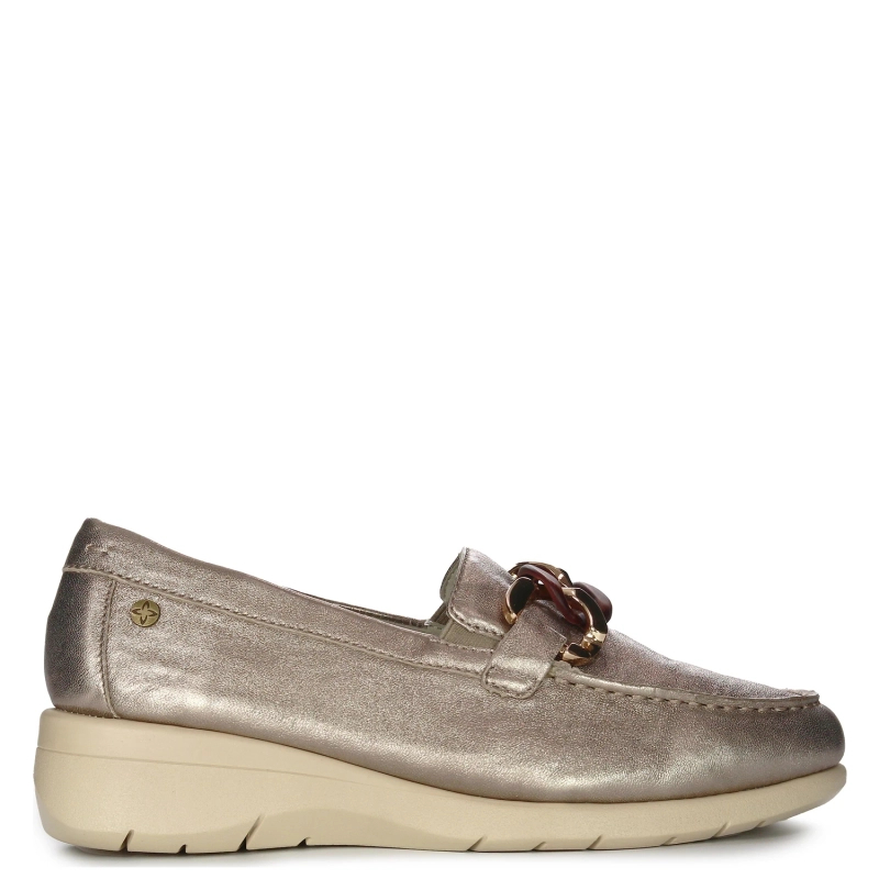 Maciejka Gold Leather Low Shoes